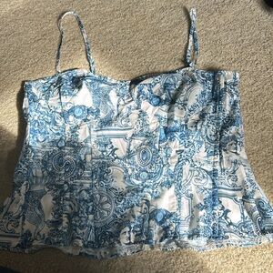 Blue corset top